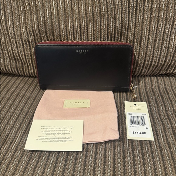 NWT Radley London Forest Friends Leather Bifold Wallet - Black - Picture 5 of 6